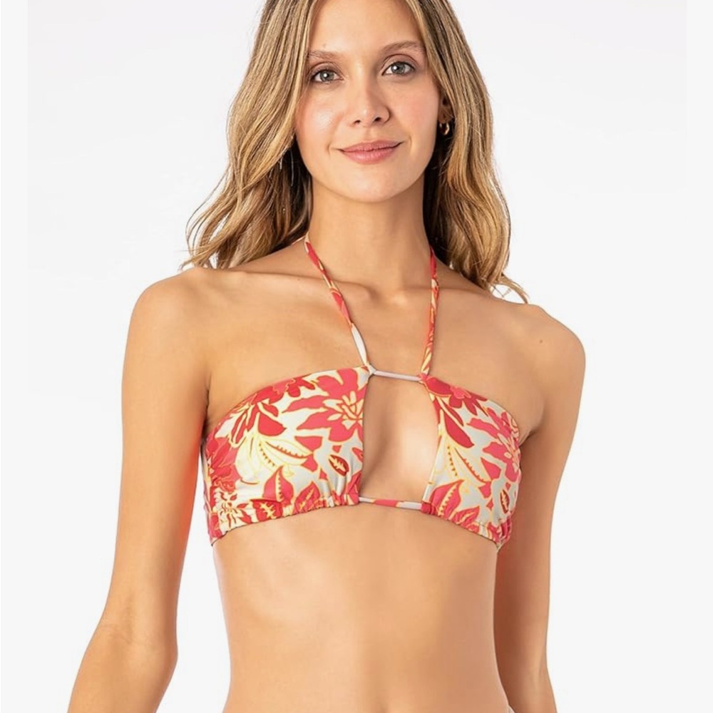 Maaji Pink and Orange Bikini Top